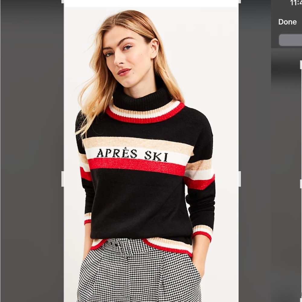 Lou & Grey Apres Ski turtleneck sweater.